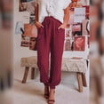 thumbnail image 4 of Ropa de mujer de primavera y verano, pantalones casuales cómodos de rayón de color sólido, moda europea y americana, 4 of 6