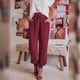thumbnail image 4 of Ropa de mujer de primavera y verano, pantalones casuales cómodos de rayón de color sólido, moda europea y americana, 4 of 6