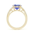 thumbnail image 2 of ANGARA Natural 3.5 ct Tanzanite Engagement Ring with Diamonds in 14K Yellow Gold for Women (Size-11x9mm) | December Birthstone, Anniversary, Jewelry Gift for Women | Natural Tanzanite Ring, 2 of 8