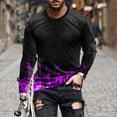 thumbnail image 2 of Oalirro Men's T-Shirts Graphic Long Sleeve Crew Neck Men's Shirts Graphic Tees Purple,XXXL, 2 of 5