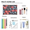 thumbnail image 4 of Zufioo Variety Of Fruits And Berries Print DuPont Paper Portable Toiletry Bag, 8.9x6.5 inch Zippered Hand-held Paper Cosmetic Bag Storage Tool Kit, 4 of 7