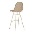 thumbnail image 6 of SAFAVIEH Mathison Contemporary Glam Bar Stool with Foot Rest, Brown, 6 of 9