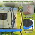 thumbnail image 2 of Seizeen 10FT Kids Trampoline with Enclosure, Outdoor Trampolines w/Basketball Hoop, High Steel Support, Lawn Garden Yard Trampolines w/Ladder, 2 of 7