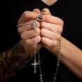 thumbnail image 4 of Rosario Blanco Ametrinaa Virgen de Guadalupe 5mm Chapa de Rodio, 4 of 4