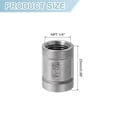 thumbnail image 2 of NPT 1/4"x1" 304 Stainless Steel Pipe Fittings, Coupling Pipe Connector Adapter Pipe Connection Accessories, Silver, 2 of 6