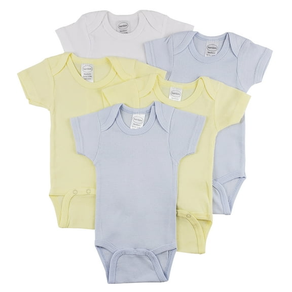 Bambini Short Sleeve One Piece 5 Pack - Newborn