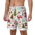 thumbnail image 2 of Balery Snowflakes Santa Claus Mens Swim Trunks Swim Shorts for Men Quick Dry Inseam Beach Shorts with Compression Liner Pocket-3X-Large, 2 of 9