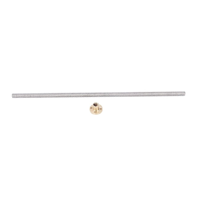 5 Sets 300mm Linear Motion Threaded Rod Stainless Steel T8 Lead Screw with Brass Nut for 3D Printer