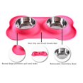 thumbnail image 3 of Cuencos Hubulk de acero inoxidable para mascotas y perros con tapete de silicona antiderrames, 3 of 9