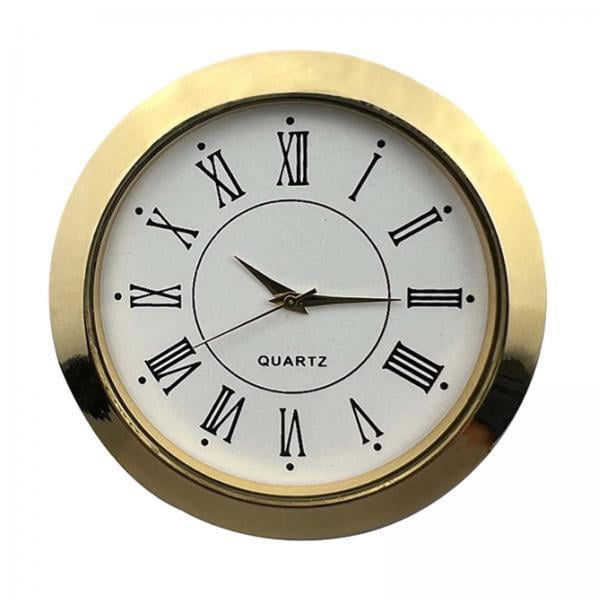 Insertar reloj,Reloj redondo Insertar esfera de reloj Reloj de pared de metal,Mini reloj DIY Reloj Relojes de mesa Relojes incorporados,Fácil de leer Dormitorio Oficina en casa Reloj