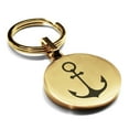 thumbnail image 1 of Stainless Steel Religious Anchor Round Medallion Keychain Circle Ring, 1 of 2