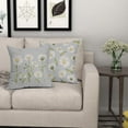 thumbnail image 6 of Spring Summer Daisy Pillow Covers 16x16 Set of 2 Watercolor White Flower Print Grey Gray Decorative Throw Pillows Outdoor Pillowcase Square Linen Farmhouse Cushion Case Decor for Couch Sofa Bed, 6 of 6
