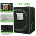 thumbnail image 3 of Wangbujianwang 2x2 Small Grow Tent, High Reflective Mylar Hydroponic Growing System, 24" x 24" x 36" Indoor Growing Tent Greenhouse Box Kit w/Window & Tray, Home Plant Farmer Flower,  Veg Grow Box, 3 of 9