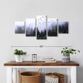 thumbnail image 2 of Elephant Stock Calming Forestscape Wall Art - Horizontal Multi Panel Canvas - 5 Pieceliving Room Wall Decor - Photography Wellness Multi Panel - Brown And Gray Decor - 29" x 12", 2 of 4