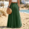 thumbnail image 4 of Boho Maxi Skirts for Women 2026 Summer Cute Flowy Long Skirts Flared A Line Elastic Waist Beach Vacation Resort S, 4 of 8