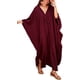 thumbnail image 1 of Xishao Cubre Bikini Vestido de Playa Color Sólido para Mujer Mangas de Murciélago A-Rojo Oscuro A-Rojo Oscuro Xishao ropa, 1 of 2