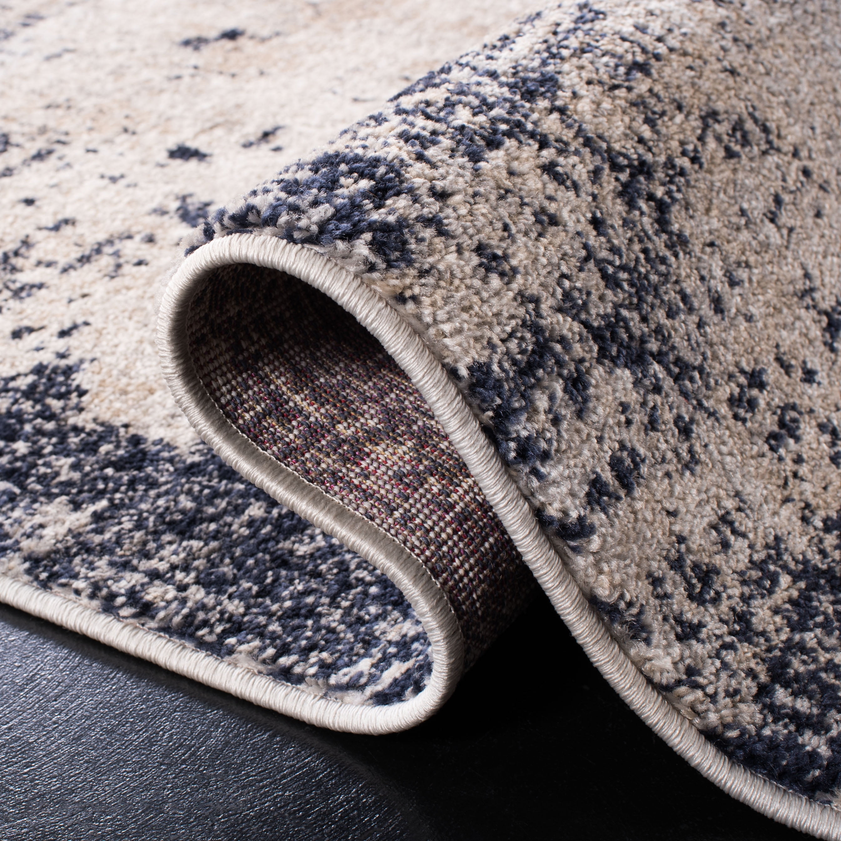 Safavieh Adirondack Boniface Distressed Runner Rug, Gold/Navy, 2'1" x 8'