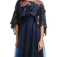 thumbnail image 3 of Theia womens  Ginny Beaded Capelet Gown, 12, 3 of 4