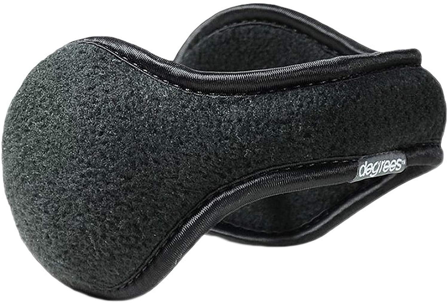 180 Degrees Sport Ear Warmer Behind Head Reflective Binding Black Fleece OS 