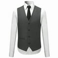 thumbnail image 6 of Cloudstyle Mens 3 Piece Suit Set Blazer Tux Vest Suit Pants Jacket Formal, 6 of 12
