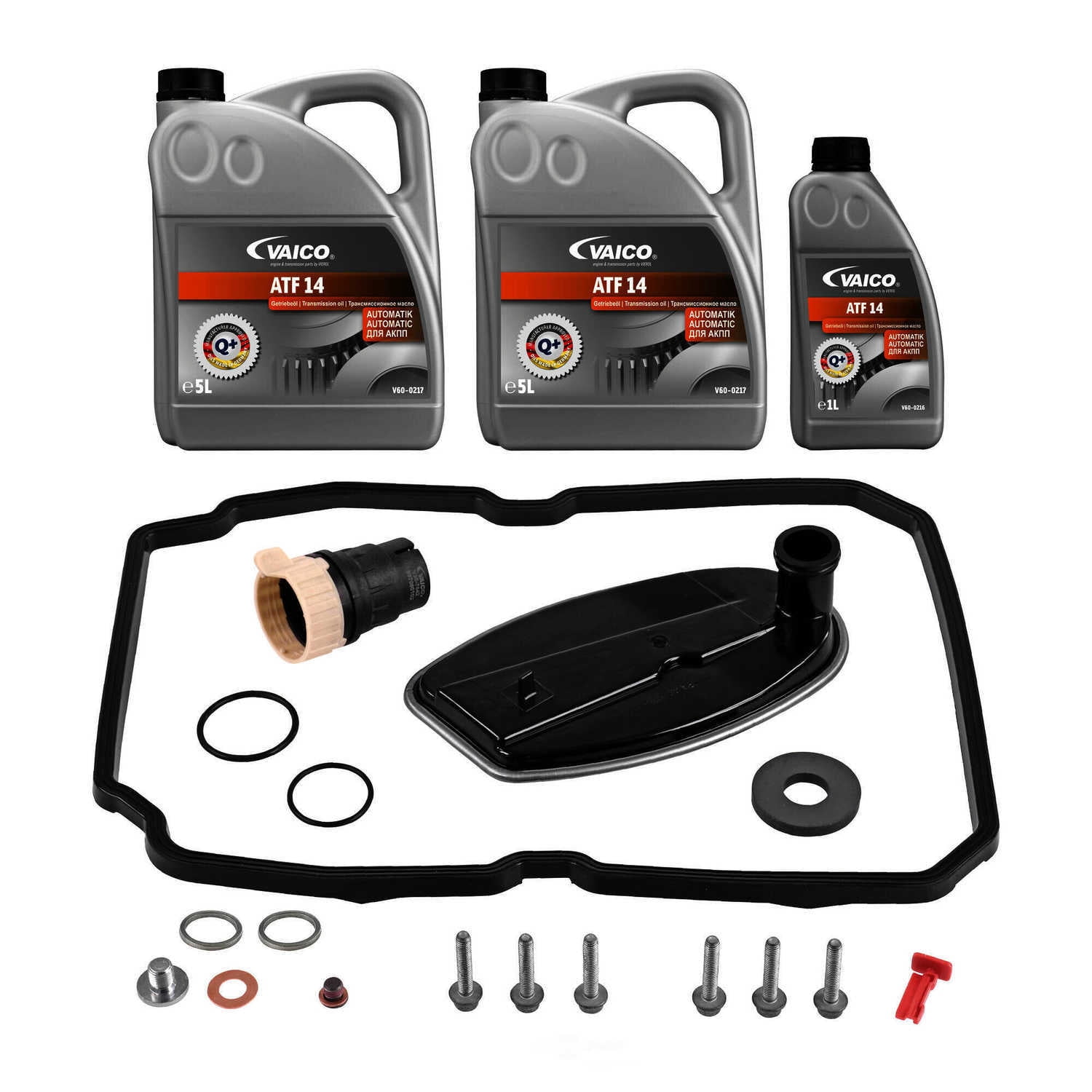 VAICO V30-2254-XXL Filt W/ Oil Pan Gasket, Plug Housing, Mfr Appr Oil (MB 236.14 11 ltr), Instl HW