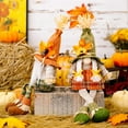thumbnail image 5 of 2 Pack Fall Gnomes, Plush Thankgiving Autumn Decorations Harvest Gift Handmade Elf Dwarf Figurines with Pumpkin Maple Leaves Sunflower for Home Kitchen Farmhouse Tiered Tray Holiday Festival Party, 5 of 8