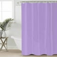 thumbnail image 2 of Small Stall Shower Curtain 48x72 Inch Narrow Half Size Purple Bath Curtains Bathroom Decor Modern Pure Lavender Purple Waterproof Fabric Shower Curtain Set with Hooks 48 Inch, 2 of 6