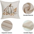 thumbnail image 3 of Colorlife Fall Pillow Covers 18x18 Set of 2 Fall Pumpkin Leaves Throw Pillow Covers Outdoor Fall Decor Thanksgiving Decorations for Home Autumn Decorative Cushion Covers for Couch, 3 of 6