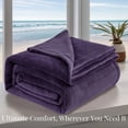 thumbnail image 4 of U by Bedsure Purple Fleece Throw Blankets, 260GSM Lightweight Plush Soft Cozy Blanket, ,49X59 inches, 4 of 7