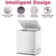 thumbnail image 4 of Frigidaire 5.0 Cu. ft. Garage Ready Chest Freezer, Compact Deep Freezer for Garage, Kitchen, Apartment, White, 4 of 17