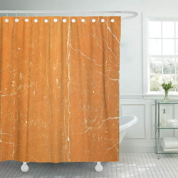 Cynlon Brown Paint Of Old Orange Yellow, Burnt Orange And Brown Shower Curtain
