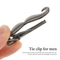 thumbnail image 3 of OULII men suit accessories Tie Clip Black Simple Design Alloy 1Set for Daily Life, 3 of 8