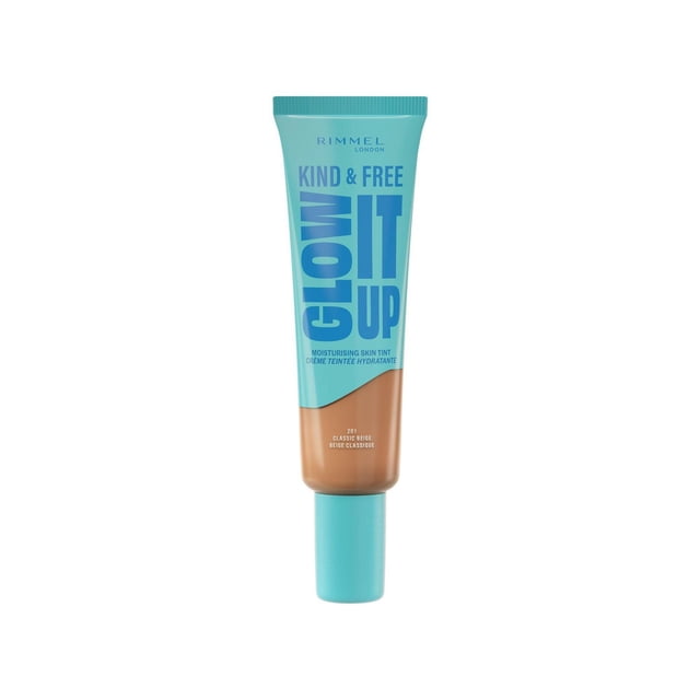 Rimmel London Kind & Free Glow It up Moisturising Skin Tint, Soothes and Calms Sensitive Skin, Healthy Glow, All-Day Hydration