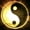 Golden Glow Yin Yang, variant on Elephant Stock Autumn Colors Yin Yang Wall Art - Horizontal Canvas Wall Art - Living Room Wall Decor - Wellness Canvas - Brown And Yellow Decor - 12" x 8"