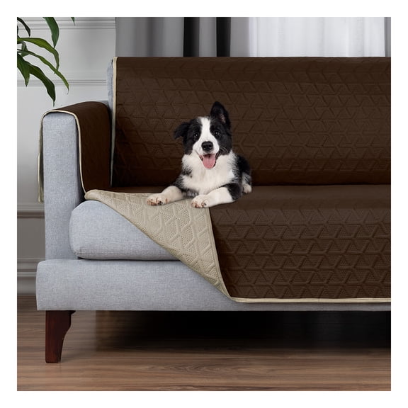 Protector de Sala 3 Pzas Reversible Pinsonic, Real Textil (Café - khaki, ch/m/g)