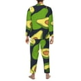 thumbnail image 5 of Bingfone Men'S Pajama Set 2 Piece Loungewear Pjs, Long Sleeve With Pajama Pants-Fresh Avocado, 5 of 9