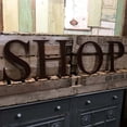 thumbnail image 4 of Nilvkv 26 English Letters Hanging House Wall Art Sign Decoration Bar Shop Sign Pendant Wood 12 Inches High, 4 of 6