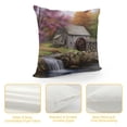 thumbnail image 4 of Fenyluxe Flowers Trees Bridge Fashion Style Dirt-Resistant Throw Pillow Covers for Couch Sofa Bed Living Room Bedroom Pillow Case All Year Round Suitable Pillow Covers 1PC 18x18in, 4 of 5