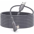 thumbnail image 2 of Cable de carga VR Type-c Date Line Reemplazo del cable de carga rápida para Oculus Quest 2, trenzado, aleación de aluminio, gris seitruly EL002628-01, 2 of 2