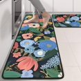 thumbnail image 2 of Kitchen Rugs Sets Of 2,Pioneer Flower Floral Print Pattern Anti Fatigue Kitchen Mat Rugs Non Slip Washable,Decorative Kitchen Floor Mats for Kitchen,Sink,Laundry,17"x47"+17"x47", 2 of 5