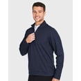 thumbnail image 2 of North End NE412 Men's Express Tech Performance Pique Quarter-Zip Pullover-Classic Navy-L, 2 of 6