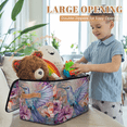 thumbnail image 4 of CURLYOOT Flower Hummingbird Storage Bin with Zipper Lid, Fabric Decorative Lidded Storage Baskets Boxes, Foldable Organizer Container Basket for Bedroom Closet Shelf, 4 of 8