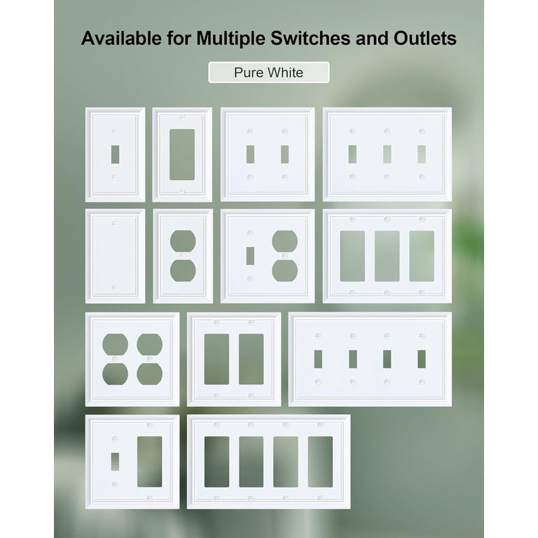 2-Pack Double Toggle Light Switch Cover Plate, Durable – JoyNest