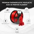 thumbnail image 3 of WYZworks PLA 1.75mm TRANSLUCENT RED Premium Thermoplastic Polylactic Acid 3D Printer Filament - Dimensional Accuracy +/- 0.05mm 1kg/2.2lb + Multiple Color Options Available, 3 of 8