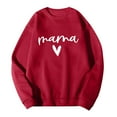 thumbnail image 3 of Mama Sweatshirts for Women Fall Winter Long Sleeve Crewneck Mothers Day Sweatshirt Mom Shirt Pullover Tops, 3 of 5