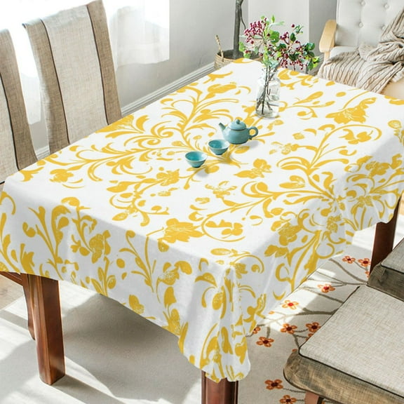 BZSMCE Square Tablecloth Yellow Texture Pattern Tableclothes