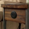 thumbnail image 4 of Home Square Balcon Rustic Wood 1-Drawer Side Table in Oak - Set of 2, 4 of 6