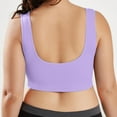thumbnail image 3 of Plus Size No Wire Bra New Women Solid Color Yoga Bras Plus Size Large Bra Sports Bra Full Bra Cup Tops Exercise Athletic Underwear Women's Seamless Bra Light Purple, 3 of 6