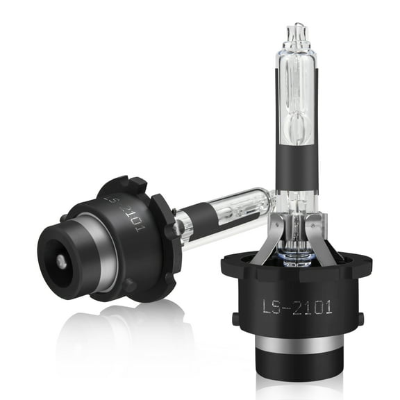 D2S D2R HID Bulbs, 35W Xenon Headlight Bulbs, 6000K Diamond White HID Lights, Metal Snap Ring and Base, 5 Minutes Installation, Pack of 2