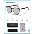 thumbnail image 5 of Gafas de sol SOJOS Classic Round SJ2067 para mujer y hombre, color negro y plateado, 5 of 5